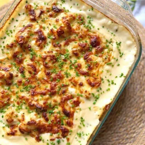 cauliflower cheese bake with crispy topping