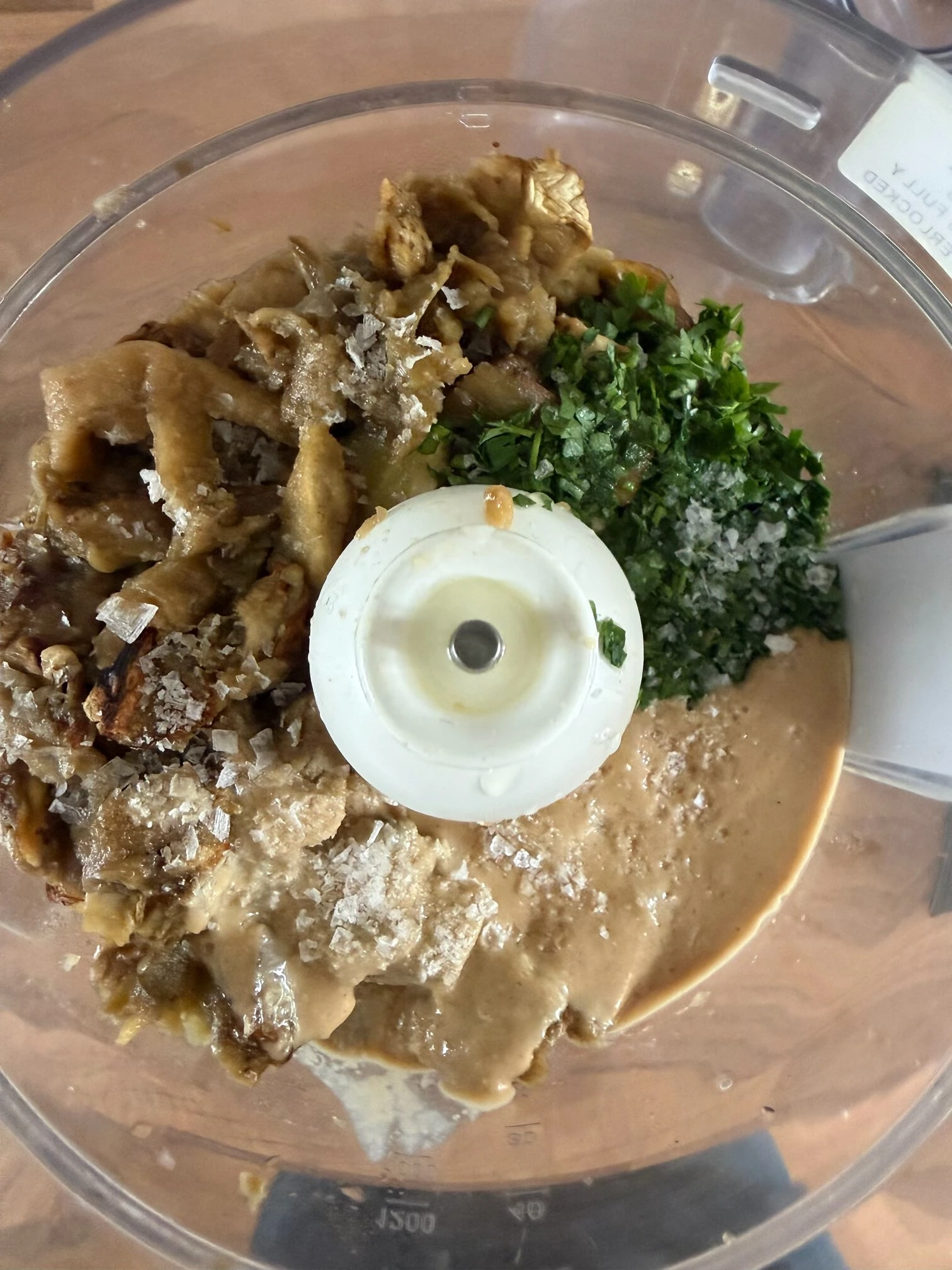 blending baba ganoush