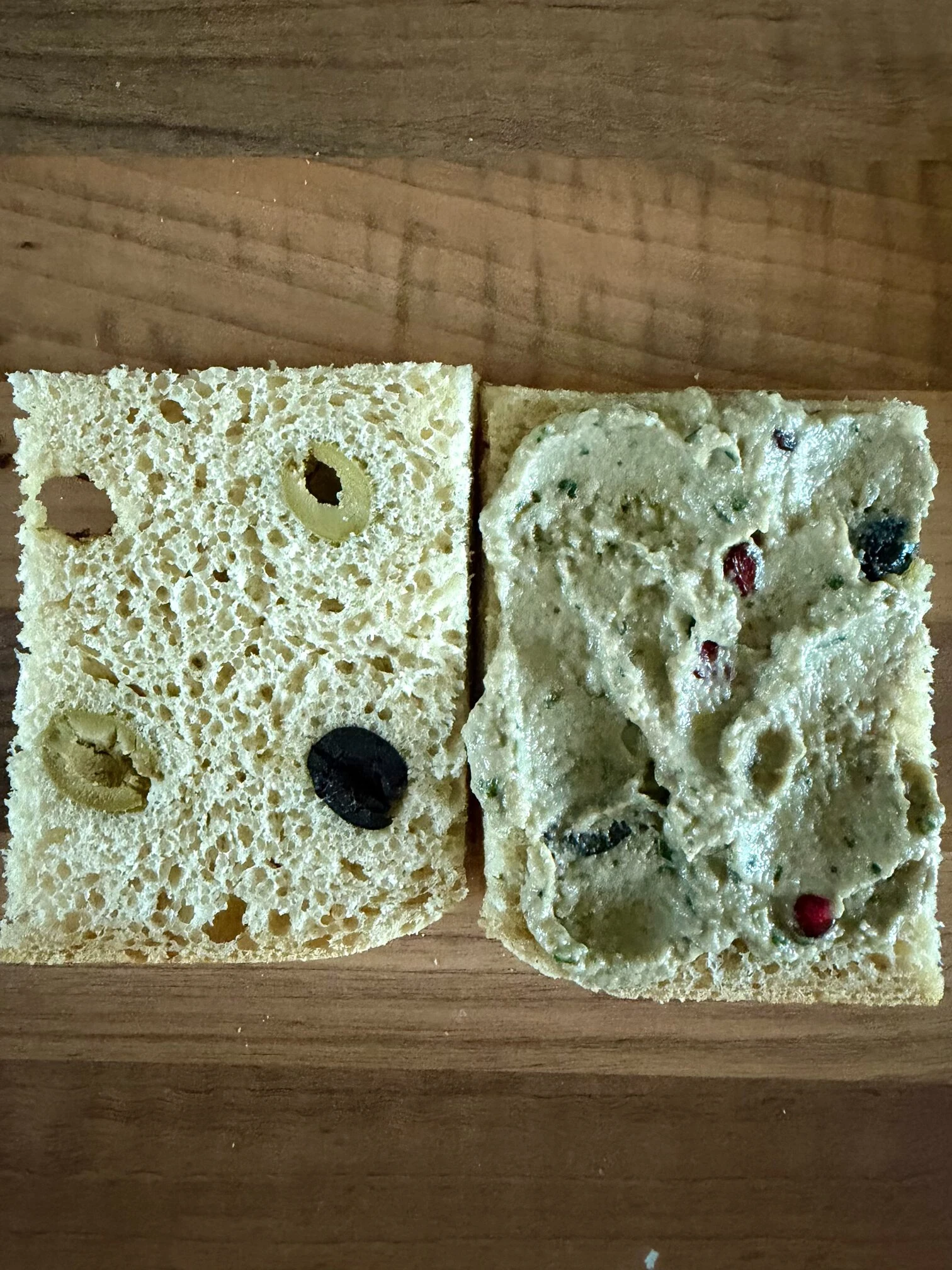 add baba ganoush to the bread