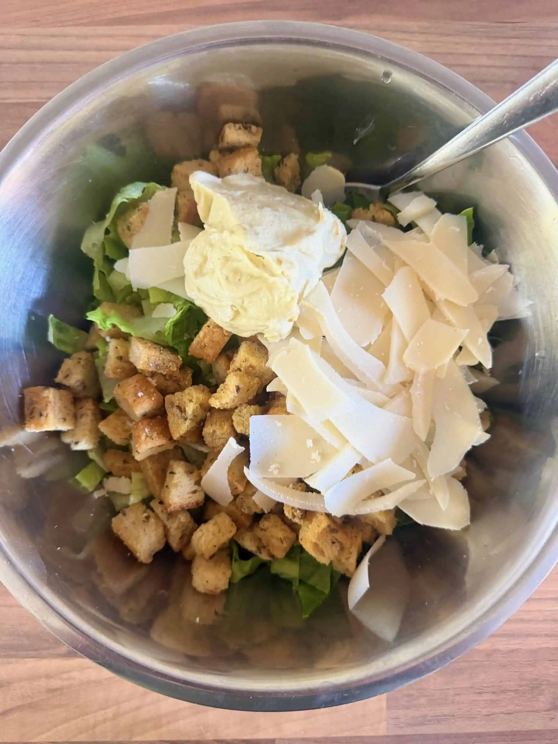 Caesar salad in a bowl