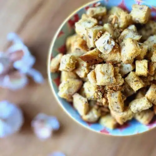 homemade croutons