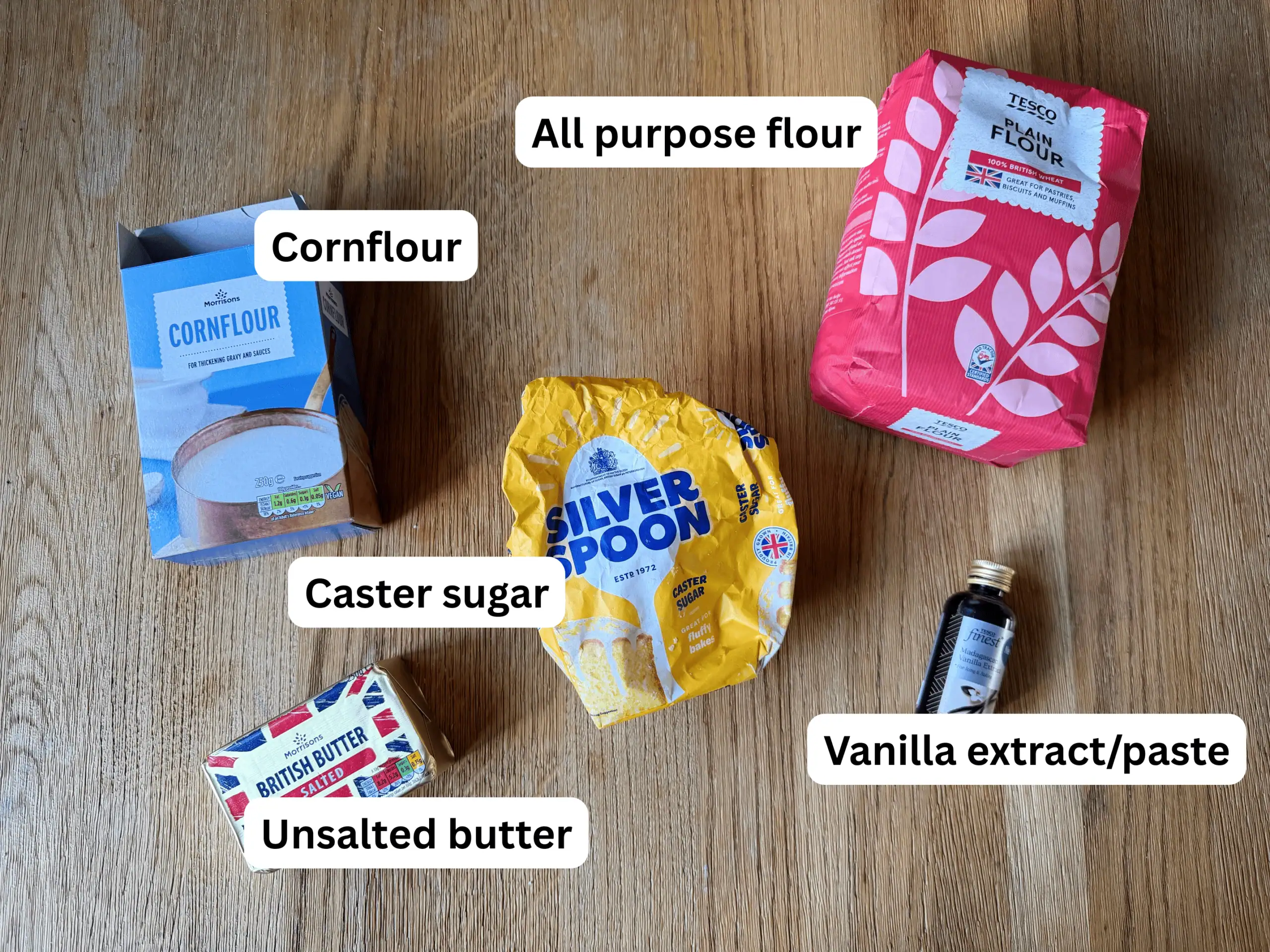 Shortbread ingredients