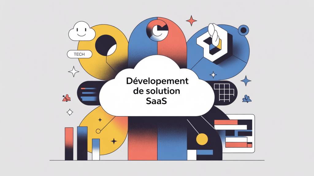 développement de solutions SaaS Roumane and Companies illustration cloud moderne