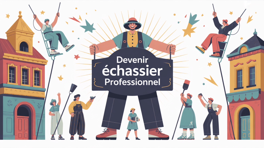 Illustration métier échassier professionnel festival emploi-travail.com