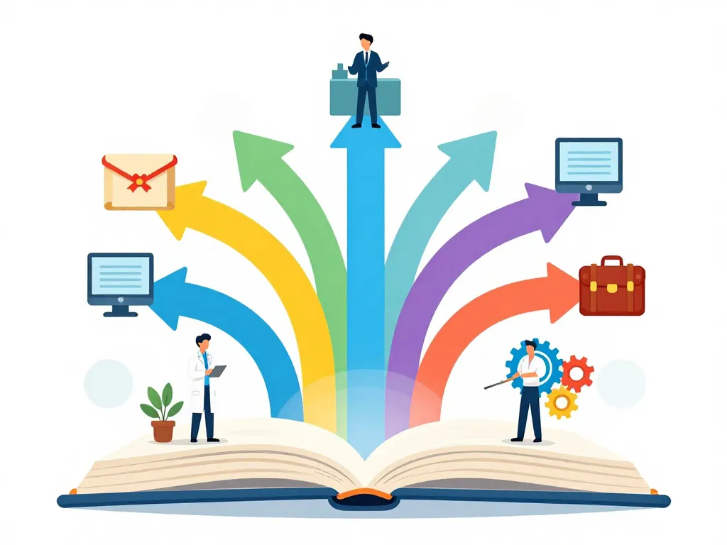 Illustration chemins, compétences et secteurs, facteurs neurobiologie salaire