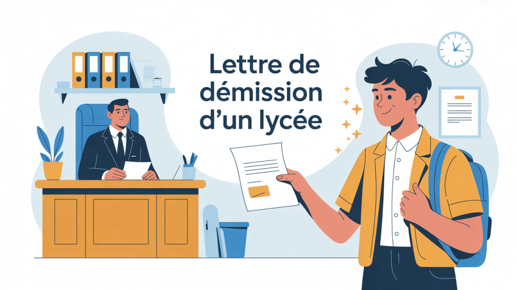 Illustration officielle lettre de demission d'un lycée