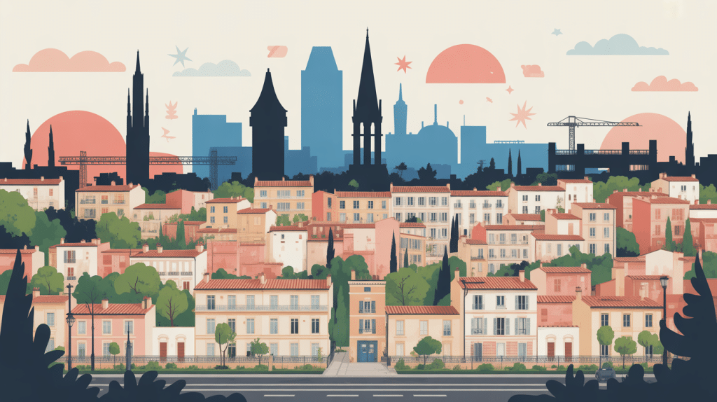 montpellier quartier à éviter vue stylisée