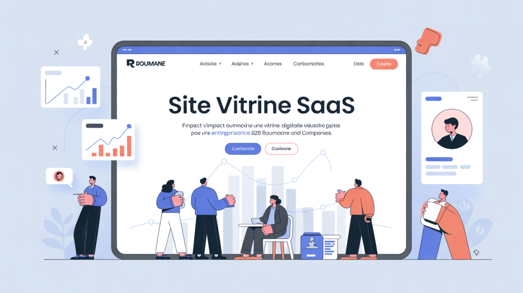 illustration site vitrine SaaS Roumane and Companies moderne