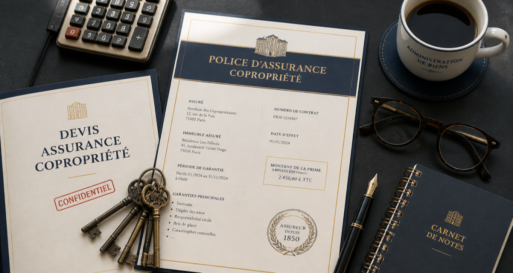 devis assurance pour copropriété sur bureau