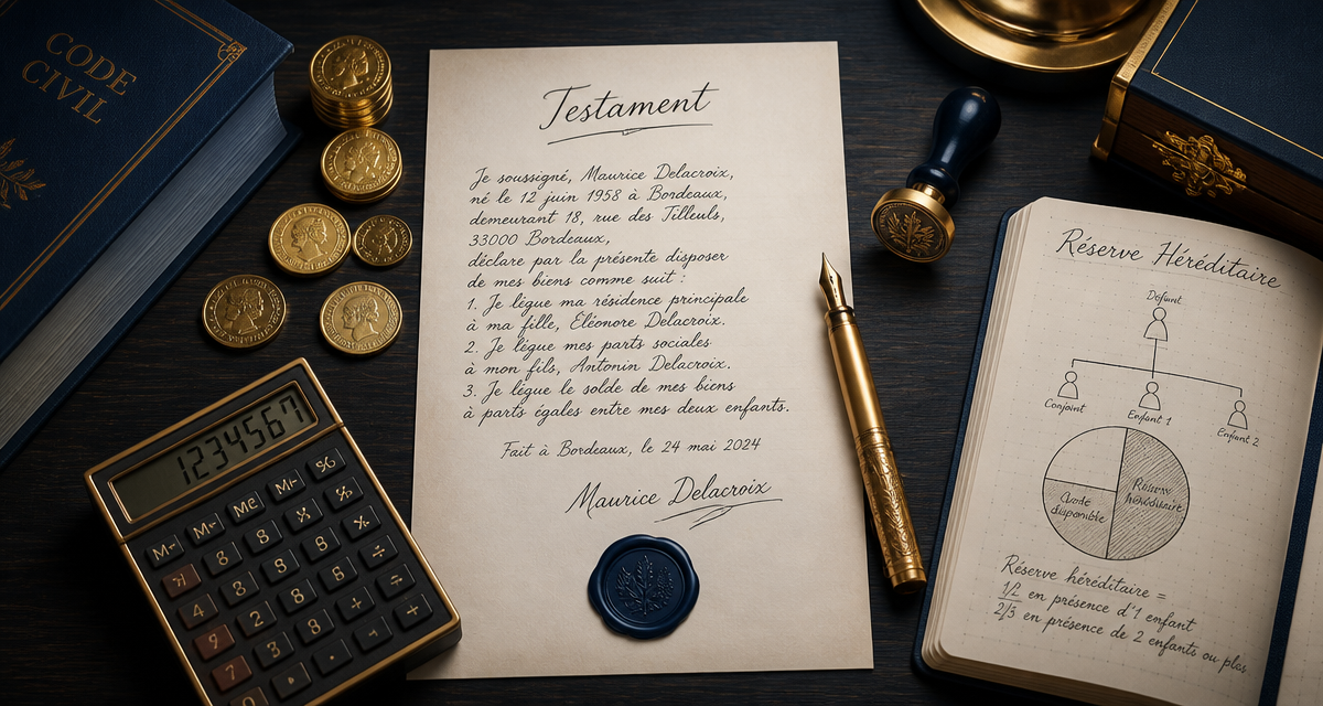 peut on déshériter un enfant image testament