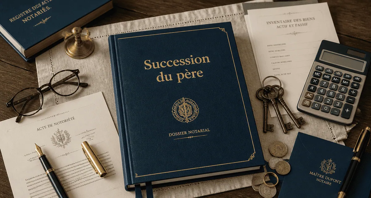 succession père décédé mère vivante dossier notarial