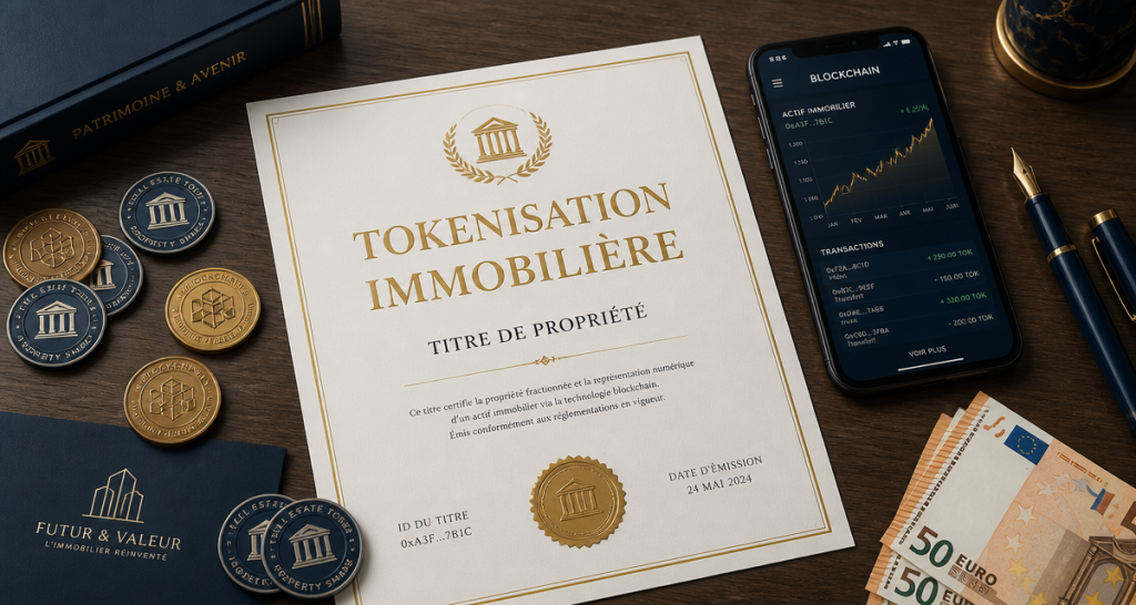 tokenisation immobilier titre propriété jetons smartphone