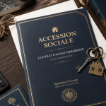 Accession propriété sociale contrat et clés bureau notaire
