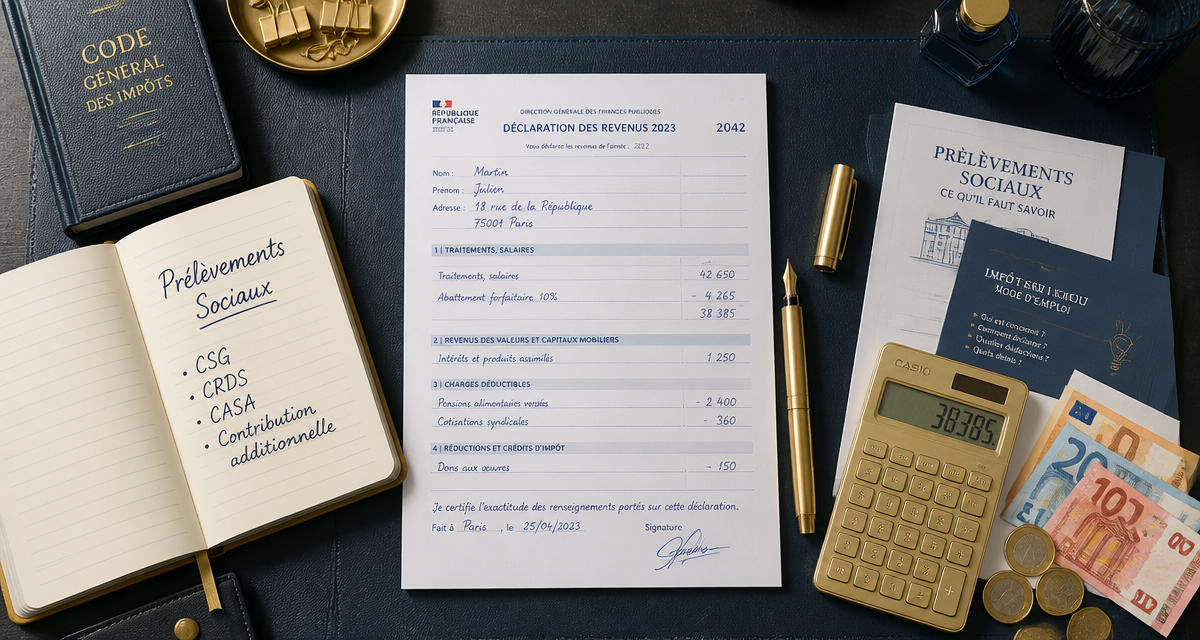 prelevement sociaux sur revenu foncier bureau declaration
