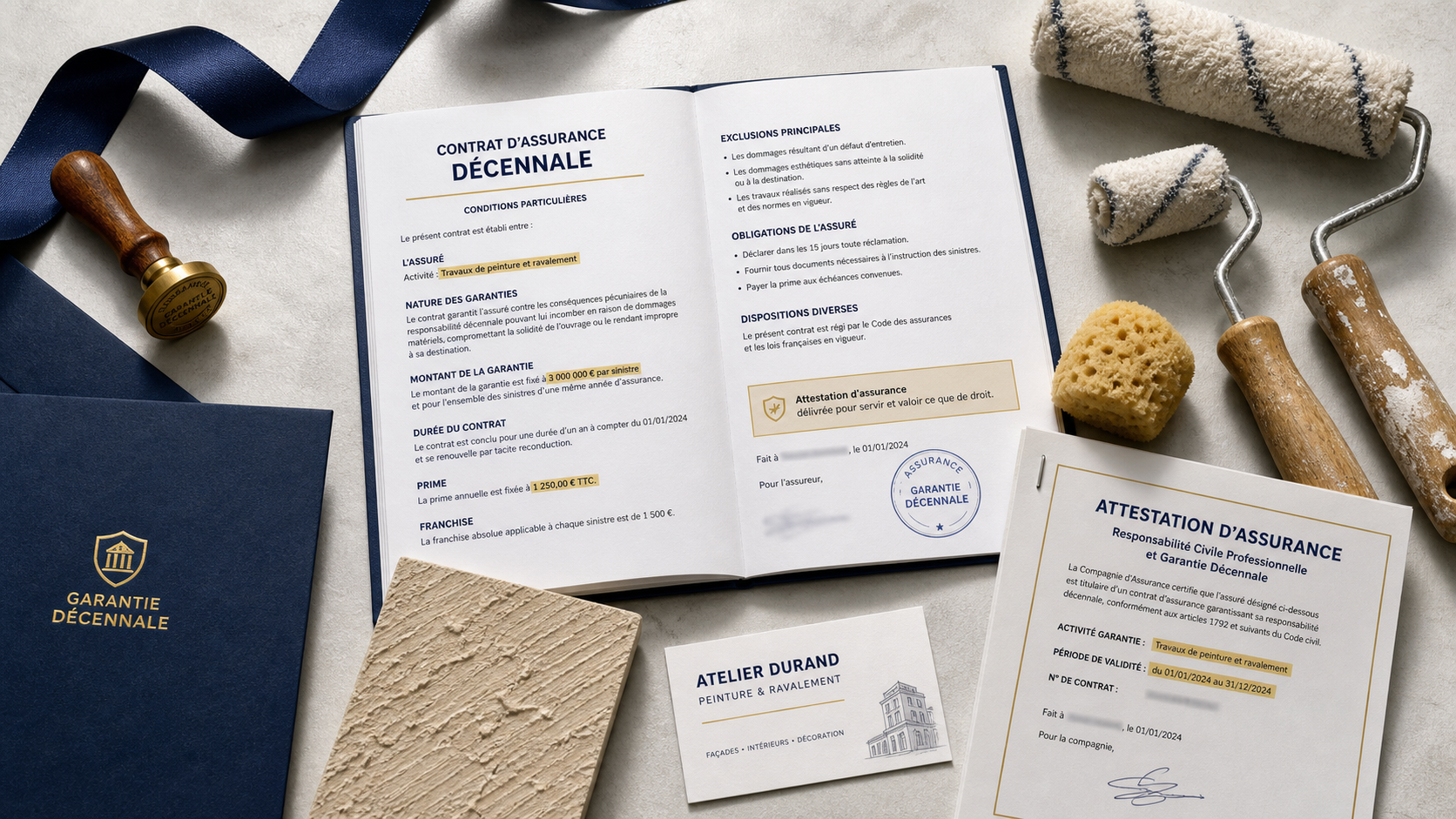 Décennale peintre obligatoire pour ravalement, certificat assurance