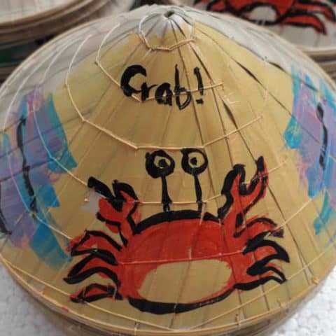 Bán nón lá nhỏ vẽ cảnh giúp bé học tập size 12cm