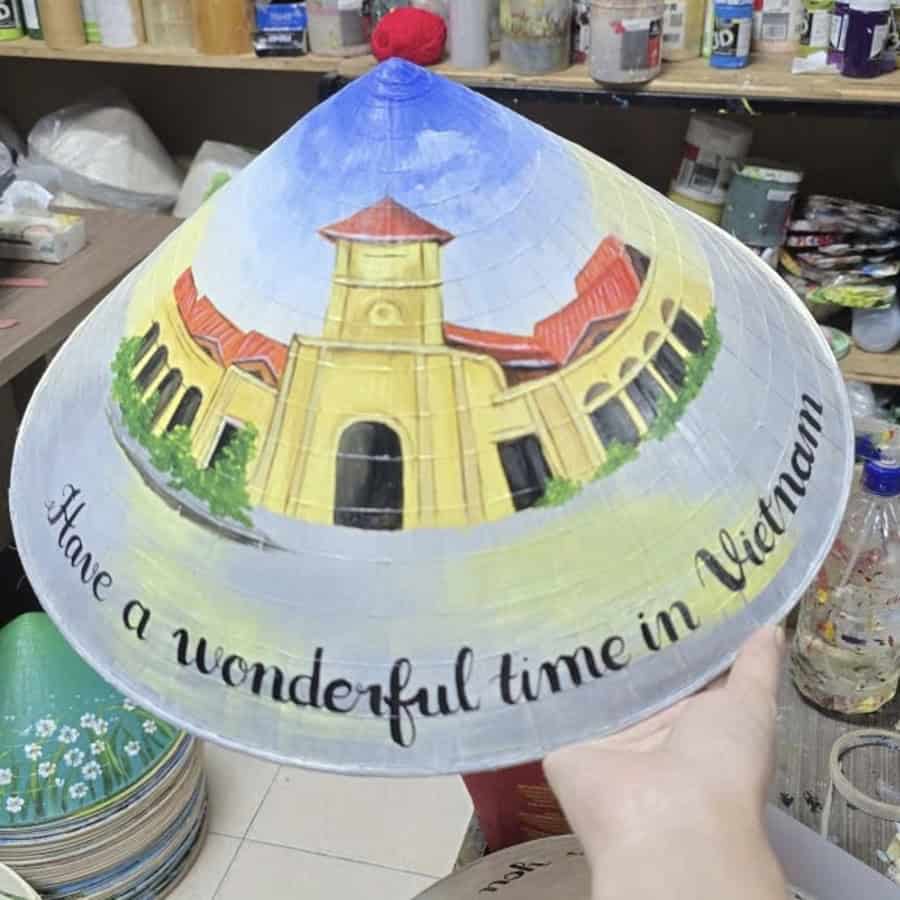Corporate Vietnamese conical hat gift for partners and international guests