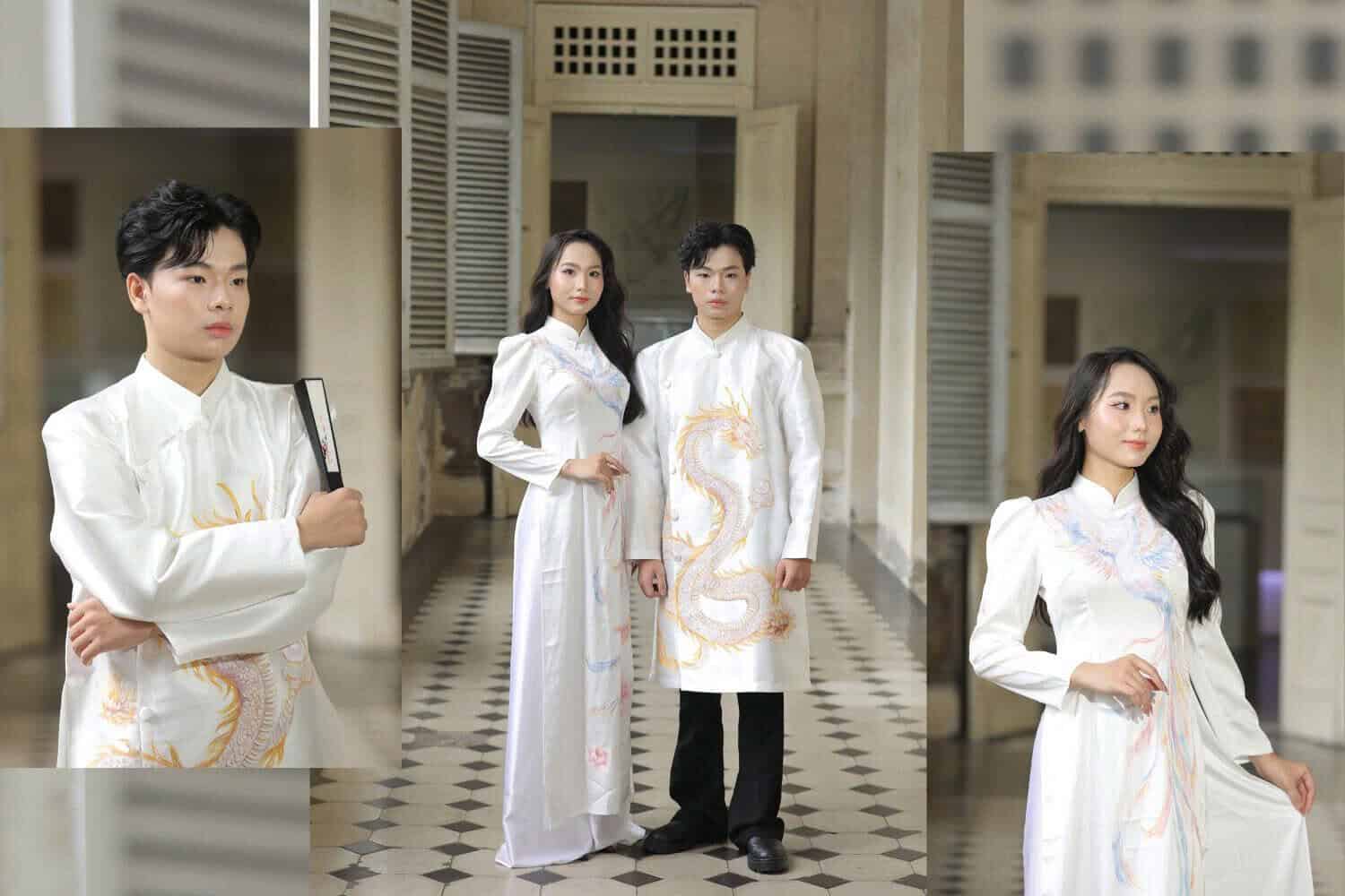 Áo dài vẽ tay và may theo số đo tại Dasaque TP.HCM