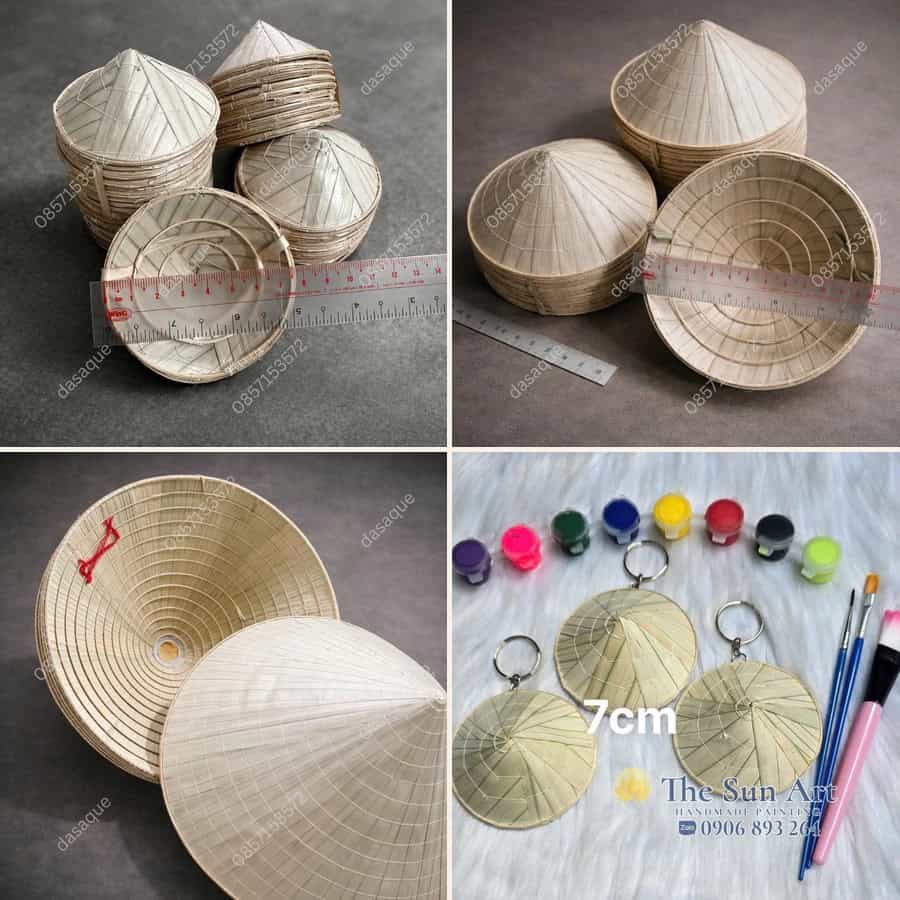 bộ sư tập nón lá mini nhiều kích thước từ nhỏ nhất đến lớn nhất
