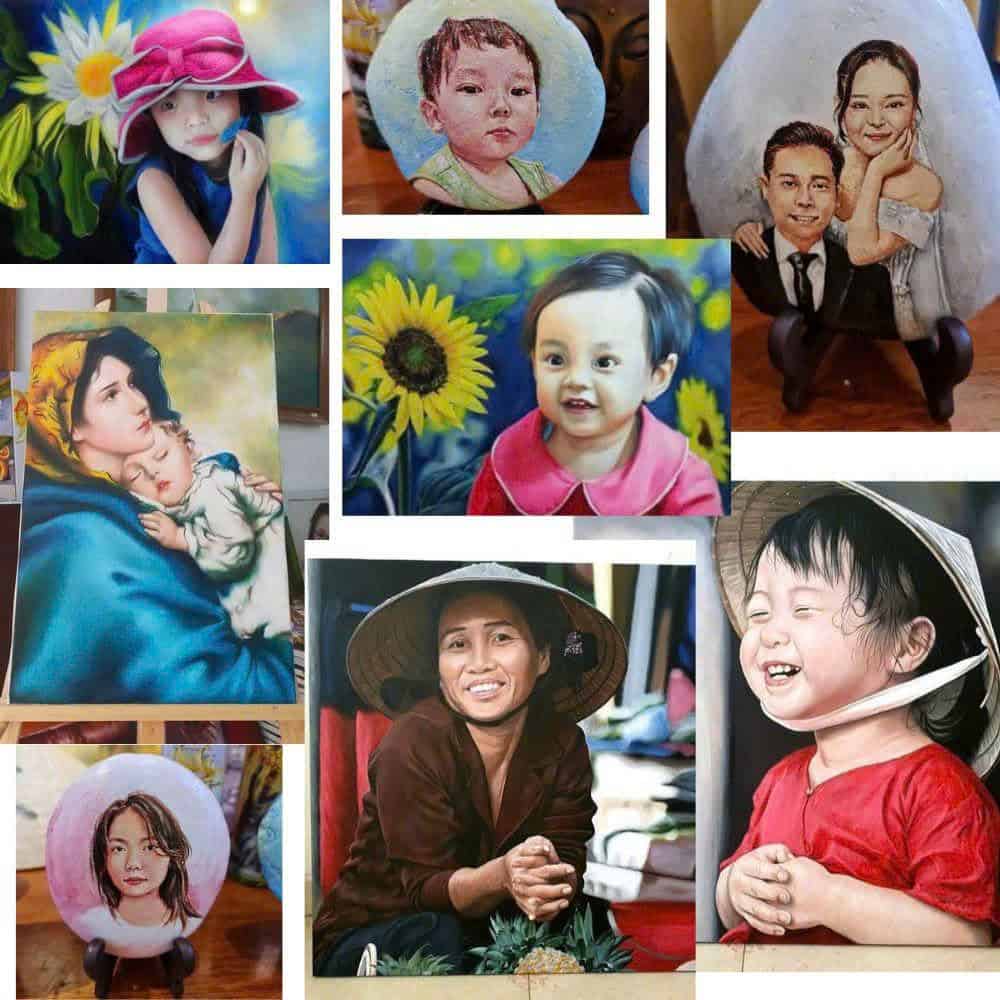 Tranh vẽ tay chân dung theo yêu cầu tại Dasaque TP.HCM