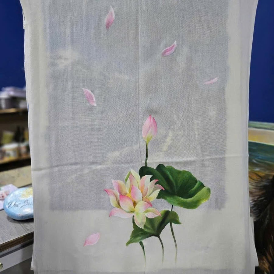 hoạ tiết vẽ áo dài