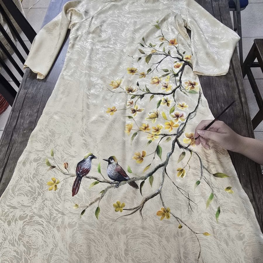 cách vẽ áo dài