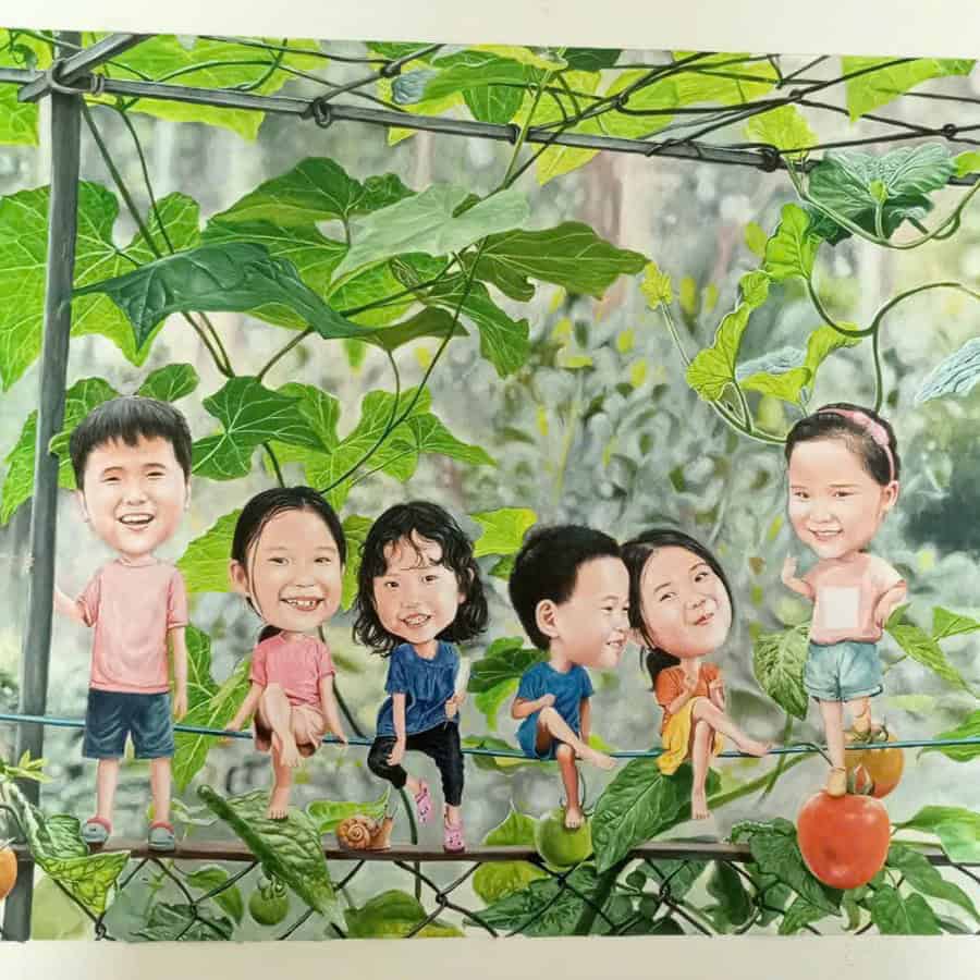 vẽ tranh tường mầm non