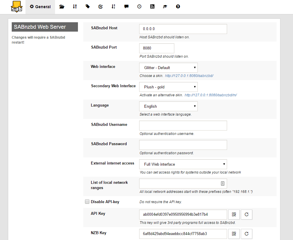 always enable ssl encryption in the sabnzbd server setup wizard