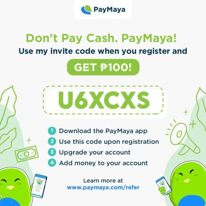 PayMaya PHP 100 Referral