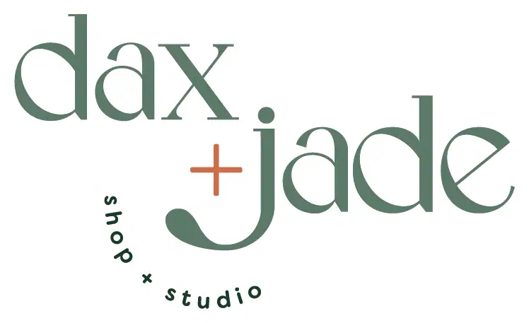 Logo of Dax and Jade shop and studio.