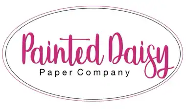 Painted Daisy Paper Company logo with elegant pink script and black text.