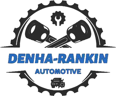 Automotive repair shop with Denha-Rankin sign in the image.