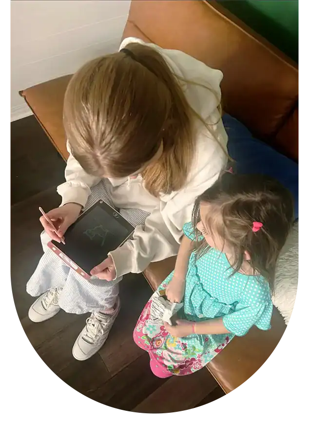 Kids engaging with educational tablet activities after school.