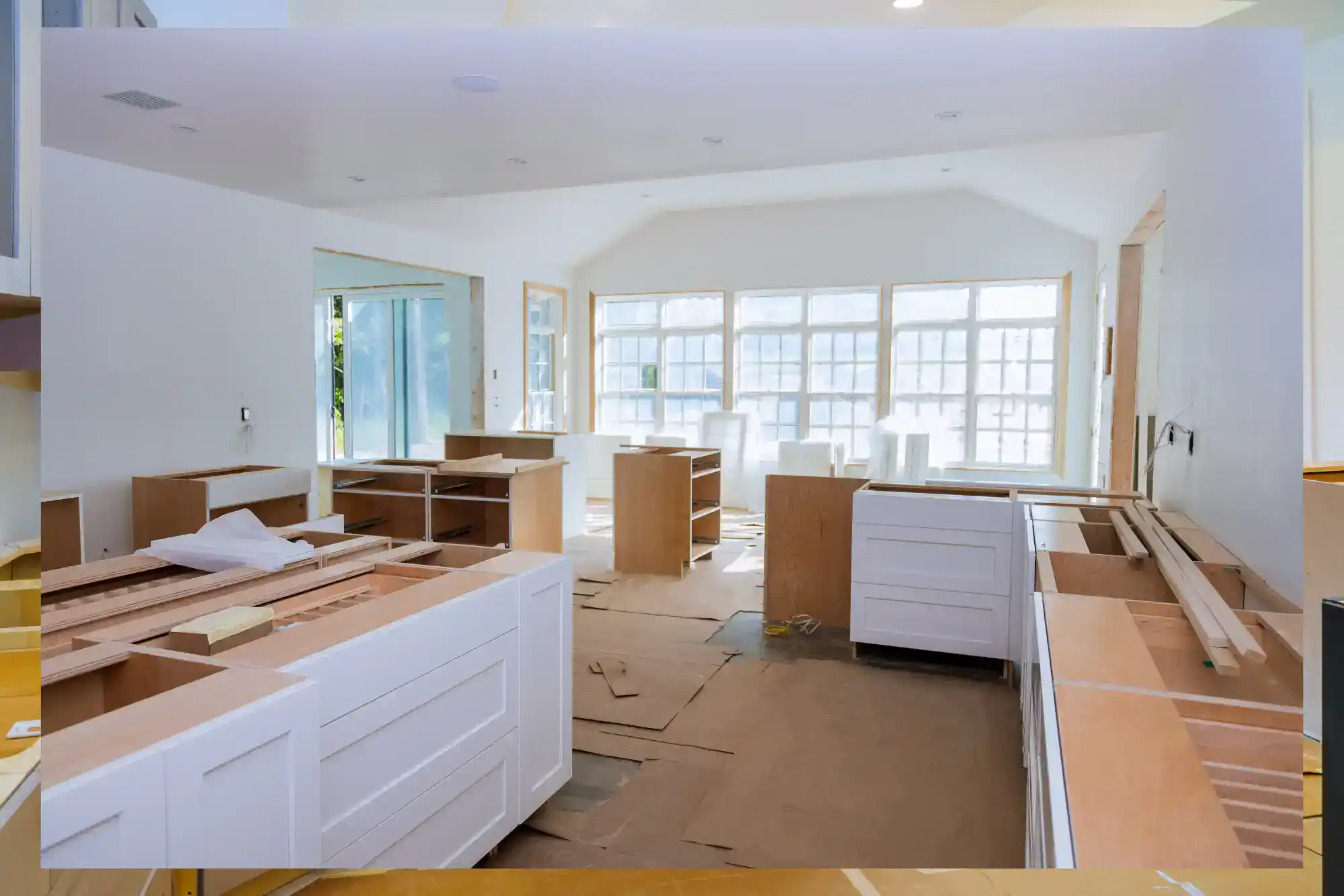 Kitchen remodeling with new cabinets and countertops in San Jose.