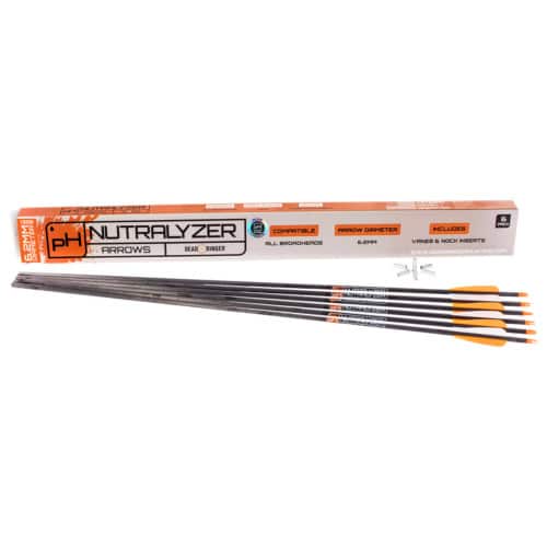dead ringer nutralyzer carbon arrow shafts nocks vanes inserts 6 pack