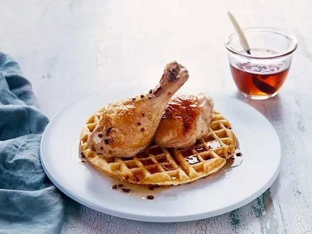 Butter Roasted Chicken with Grit Waffles