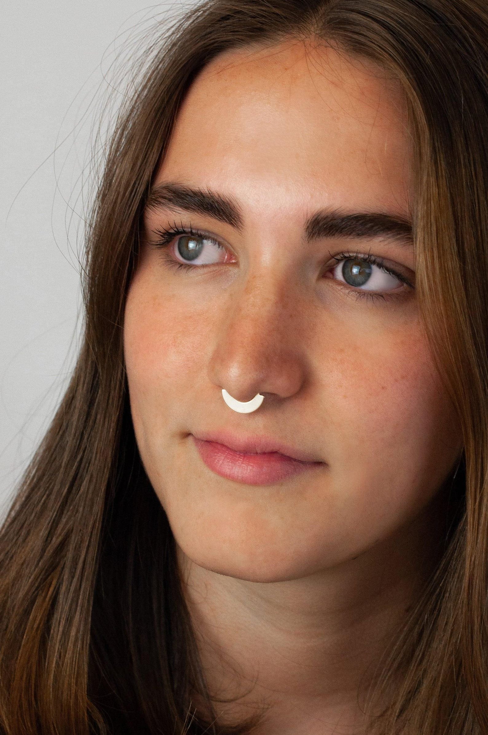 Tribal fake septum ring — bohemian style no piercing nose jewelry from BenittaMoko