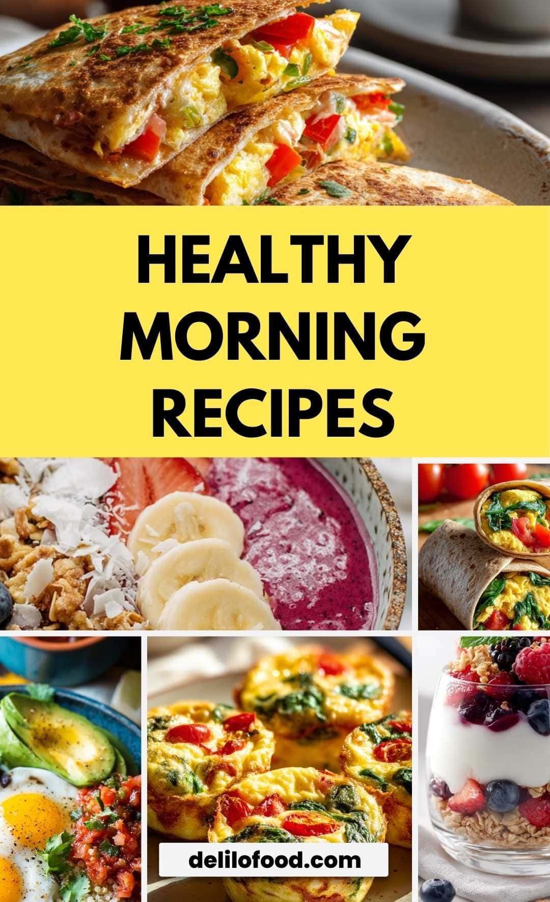 Healthy breakfast ideas to start your morning with energy — flatlay of yogurt bowl, toast, fruit, and coffee