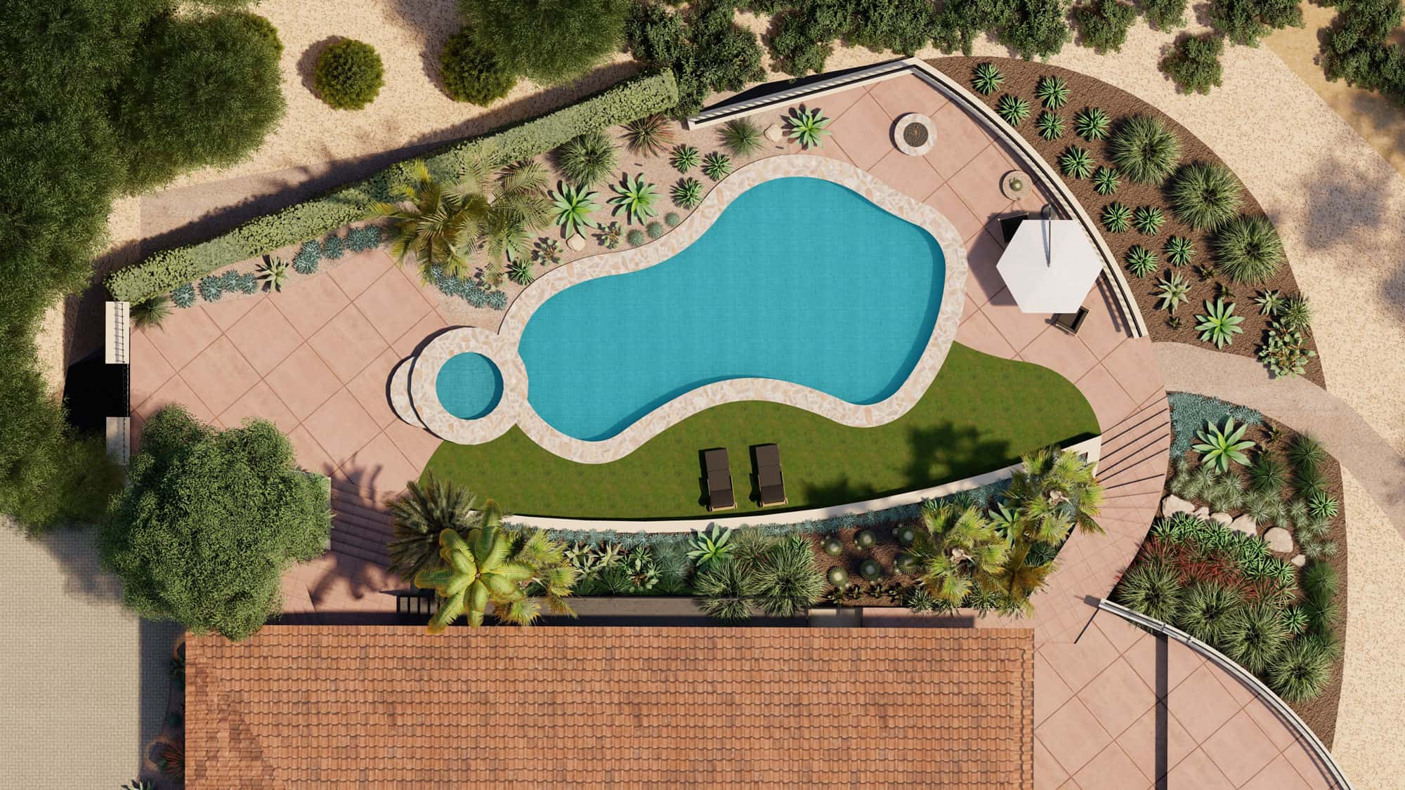 3D Rendiring pool remodeling project in Westimnster