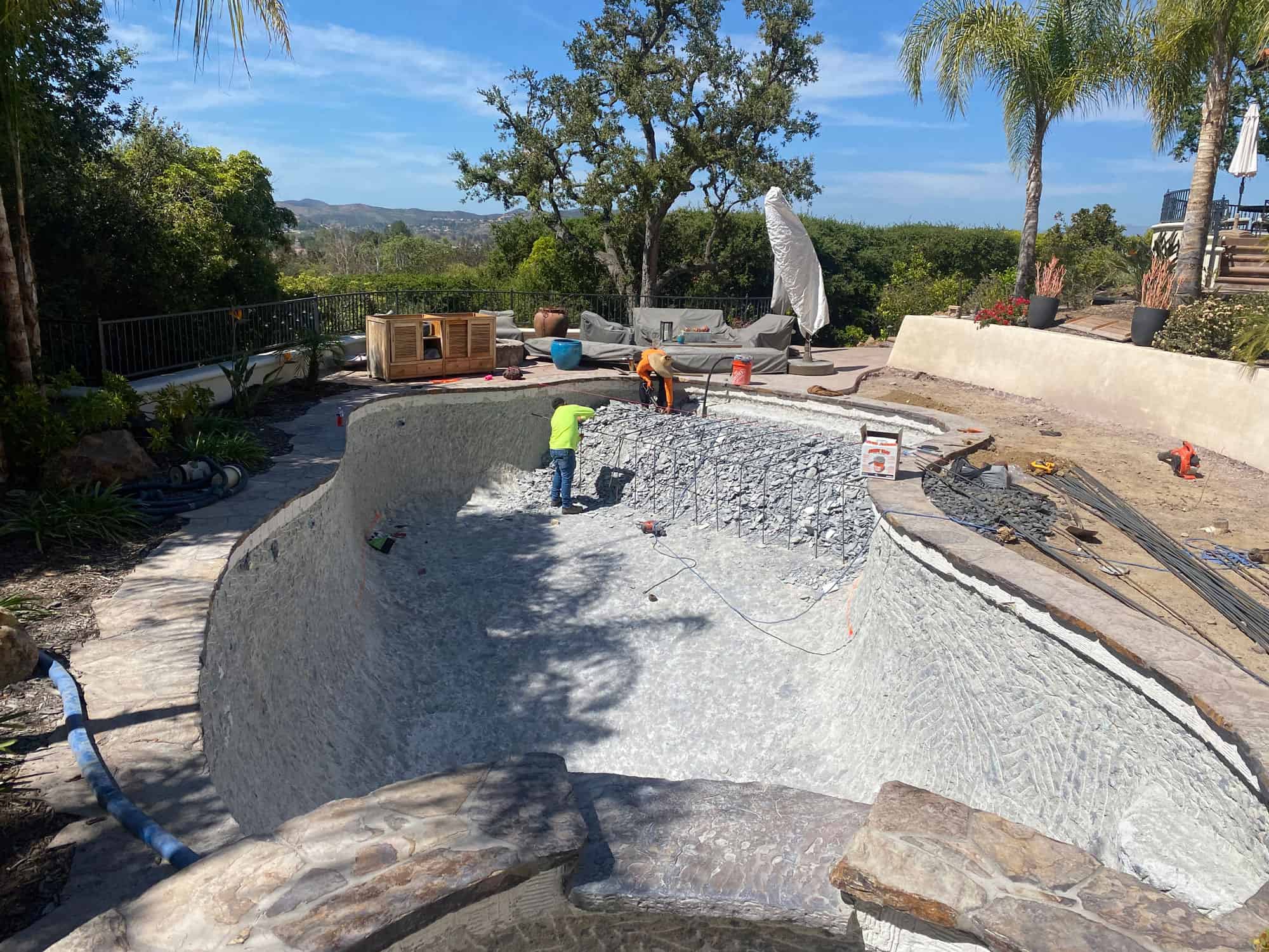 Bulding stage of pool in Westminster
