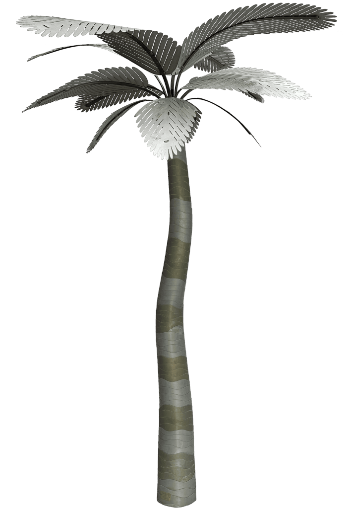 Artificial palm tree for home and garden decor, adding tropical elegance and lush greenery to any sp.