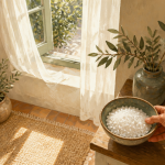 comment purifier sa maison des mauvaises ondes, bol de sel dans l'entrée