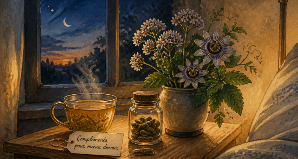 complements alimentaires pour dormir sur table de chevet