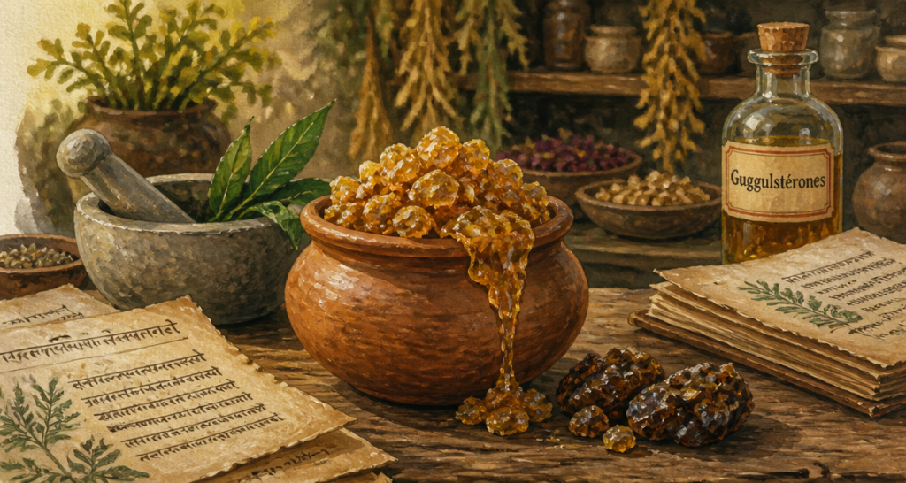guggul bienfaits résine indienne laboratoire