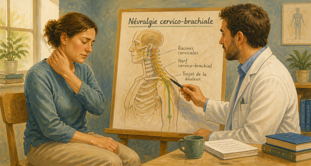 nevralgie cervico brachiale et stress femme consultation