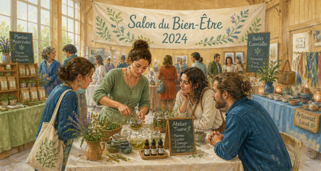 Salon du bien etre 2024 stands et visiteurs