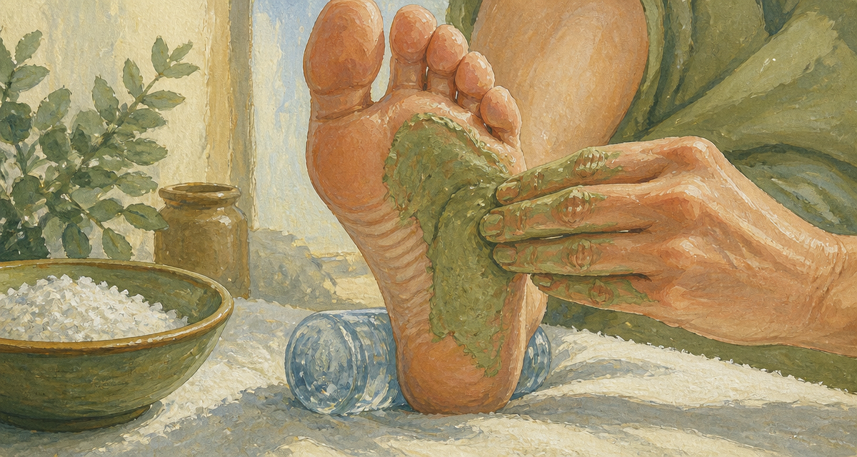 tendinite sous le pied remede de grand mere cataplasme argile