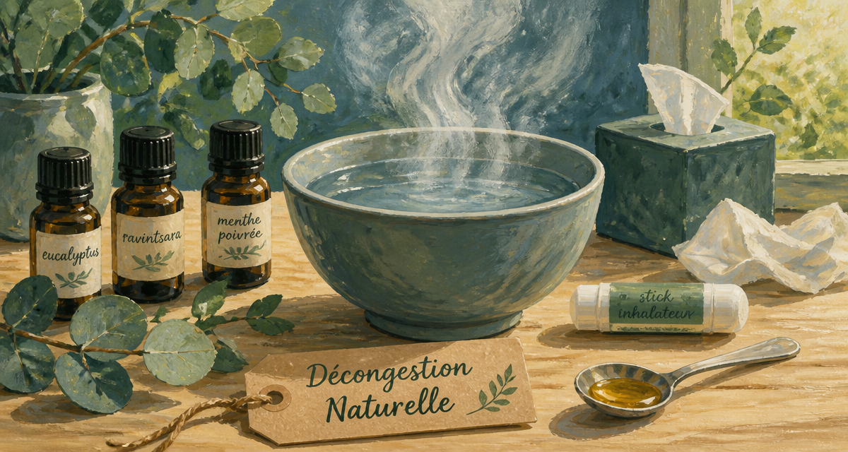 quelle huile essentielle pour déboucher le nez, bol inhalation huiles essentielles