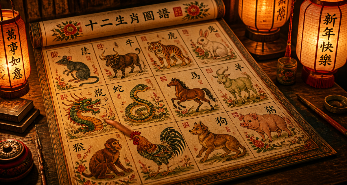 signe chinois zodiaque douze animaux calendrier