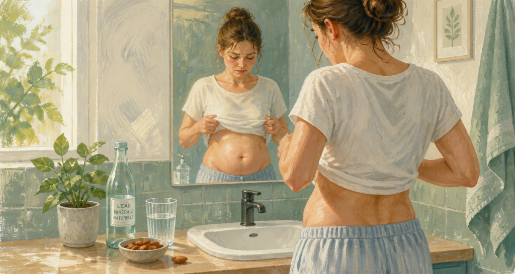 taux de cortisol eleve et ventre gonfle femme